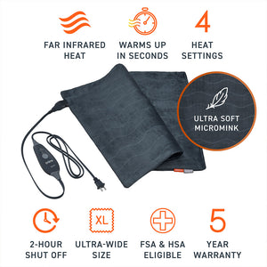 Pure Enrichment® PureRelief® Pro Far Infrared Ultra-Wide Heating Pad FSA/HSA Eligible