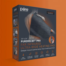 Load image into Gallery viewer, Pure Enrichment® PureRelief® Pro Far Infrared Ultra-Wide Heating Pad Packaging Image.