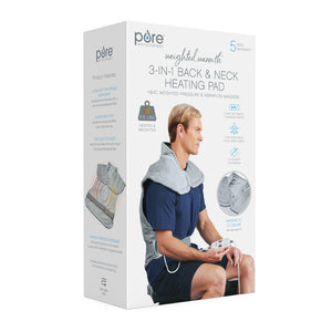 Pure Enrichment WeightedWarmth 3-in-1 Back & Neck Heating Pad - 3 Heat  Settings 3 Massage Speeds & 2.6 lbs of Weighted Pressure - 32 x 24 with  Plush Fabric & Dry/Moist Heat for Back Pain