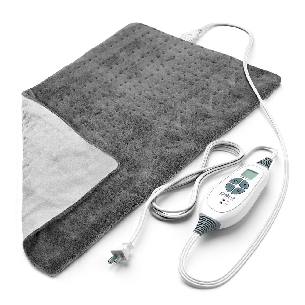 Load image into Gallery viewer, PureRelief™ XL – King Size Heating Pad - Charcoal Gray