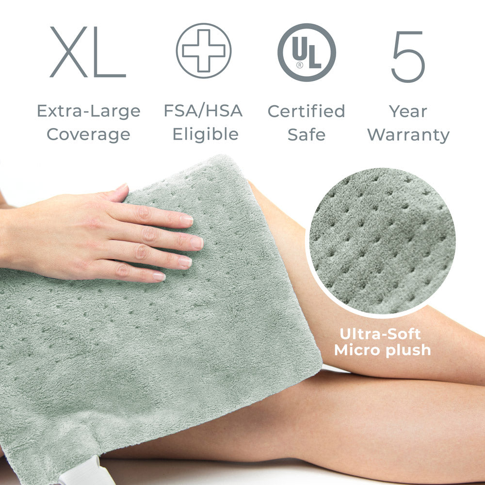 Load image into Gallery viewer, PureRelief™ XL – King Size Heating Pad - Zen Green