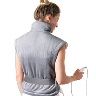 PureRelief® XL Extra-Long Back & Neck Heating Pad , Gray.