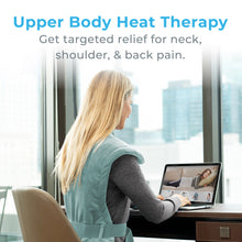 Load image into Gallery viewer, PureRelief® XL Extra-Long Back &amp; Neck Heating Pad, Sea Glass. Upper Body Heat Therapy.