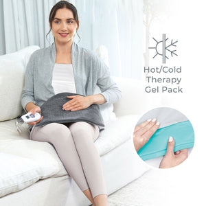 PureRelief™ Duo 2-in-1 Heating Pad - Gray | Pure Enrichment®