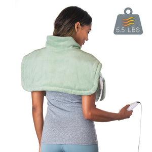 Pure Enrichment WeightedWarmth 3-in-1 Back & Neck Heating Pad, Grey
