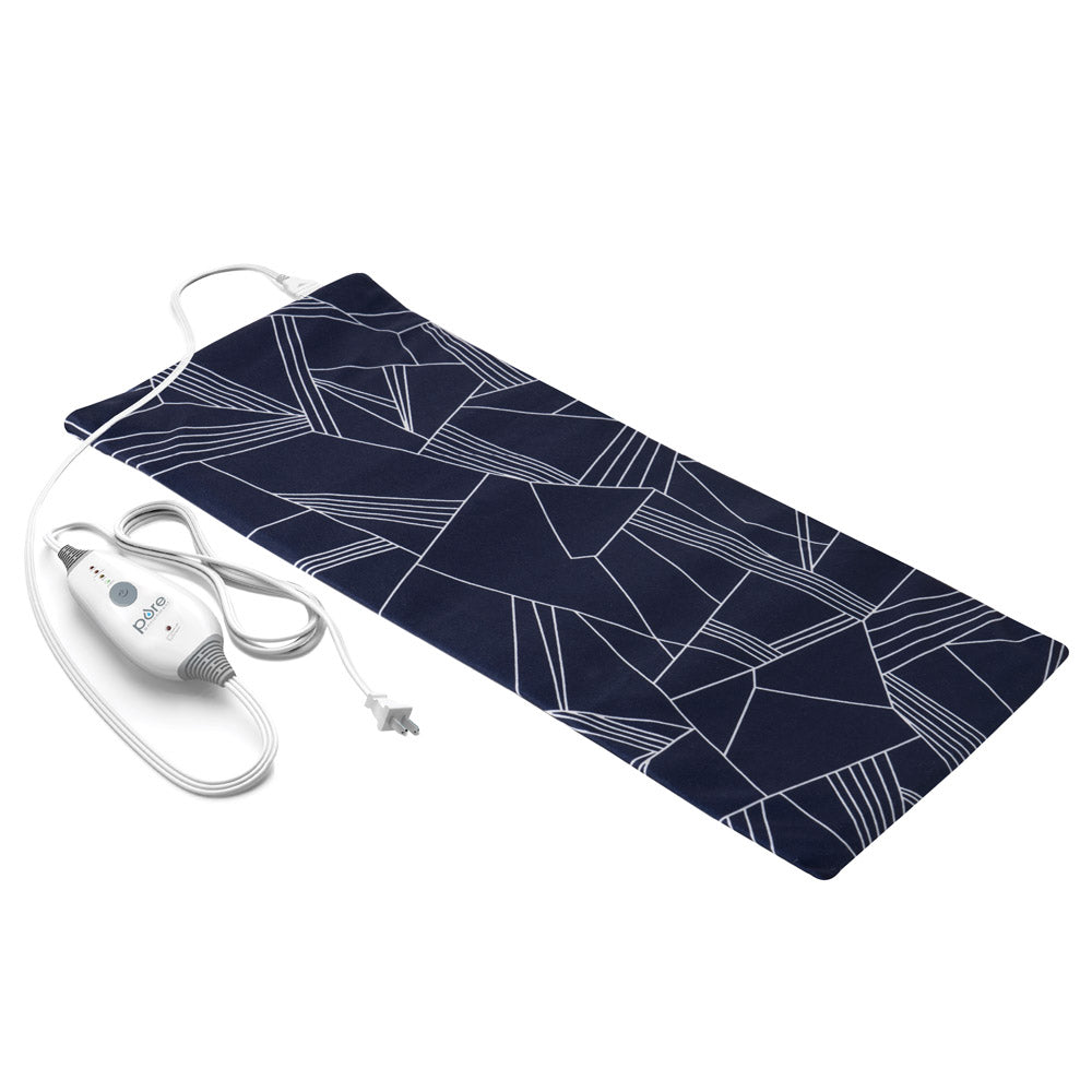 Load image into Gallery viewer, PureRelief™ Express Designer Series Heating Pad 12&quot; x 24&quot; | Navy Graphic