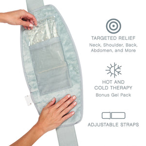  Pure Enrichment® PureRelief® Cordless Lumbar and Abdominal  Heating Wrap - 4 Heat Settings, 2-Hour Portable Use, Optional Hot/Cold Gel  Pack, Super-Soft Micromink, and Universal Fit Strap : Health & Household