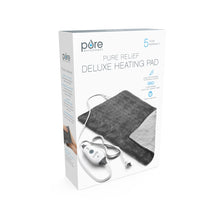 Load image into Gallery viewer, PureRelief® Deluxe Heating Pad - Charcoal Gray
