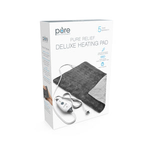 PureRelief™ Deluxe Heating Pad - Charcoal Gray