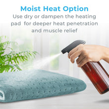 Load image into Gallery viewer, PureRelief® XXL Ultra-Wide Microplush Heating Pad | Sea Glass