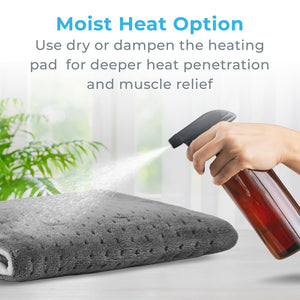 PureRelief® XXL Ultra-Wide Microplush Heating Pad | Gray