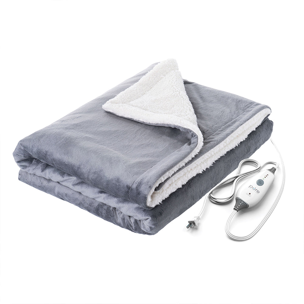 PureRelief® Plush Heated Throw Blanket