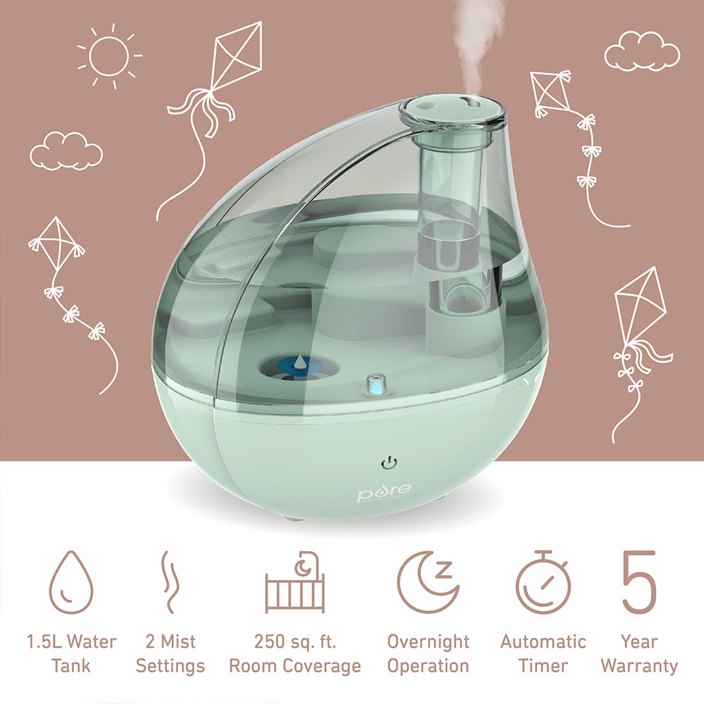 Load image into Gallery viewer, PureBaby® Ultrasonic Cool Mist Humidifier - Whisper Green
