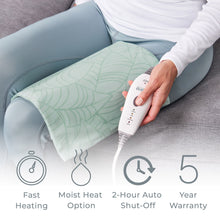 Load image into Gallery viewer, PureRelief® Express Designer Series Heating Pad | Laurel Leaves