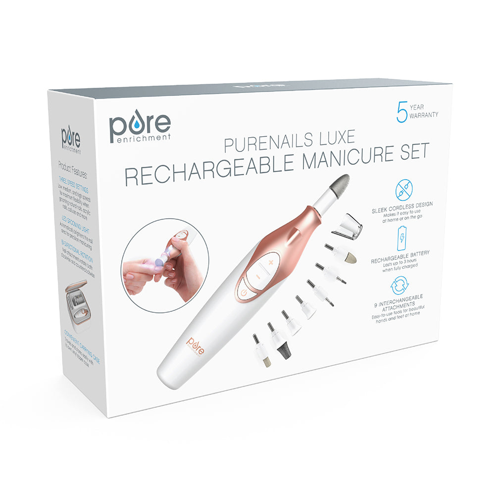 stijfheid badminton dodelijk PureNails™ Luxe Rechargeable Manicure Set| Pure Enrichment®
