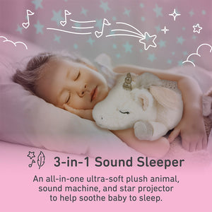 PureBaby® Sound Sleepers Sound Machine and Star Projector - Unicorn | Pure Enrichment®