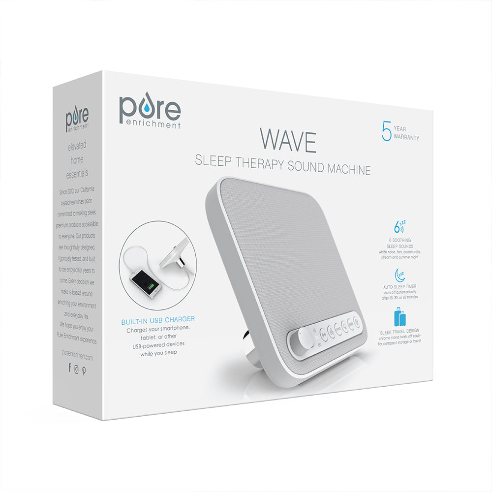 Load image into Gallery viewer, WAVE™ Premium Sleep Therapy Sound Machine in White | Pure Enrichment®