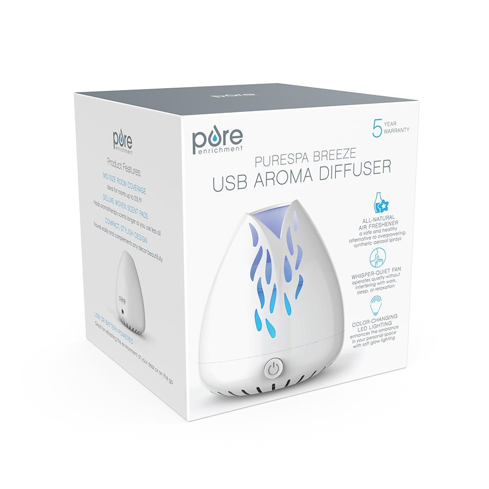 PureSpa™ Breeze USB Essential Oil Diffuser | Pure Enrichment®