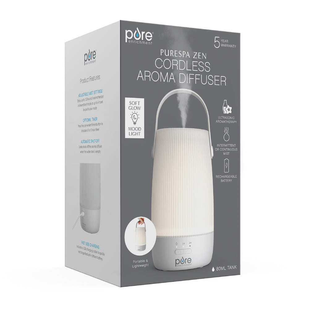 Load image into Gallery viewer, PureSpa™ Zen Cordless Essential Oil Diffuser &amp; Light