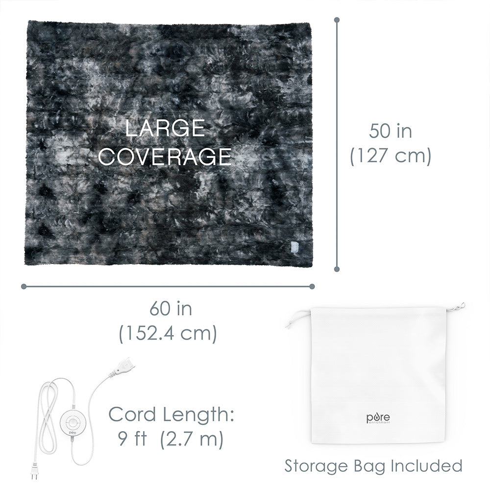 Load image into Gallery viewer, PureRadiance™ Luxury Heated Throw Blanket (Smoke) | Pure Enrichment®