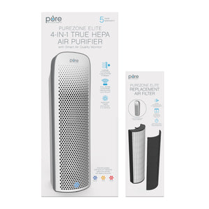 PureZone™ Elite 4-in-1 True HEPA Air Purifier & Replacement Filter Bundle Packaging